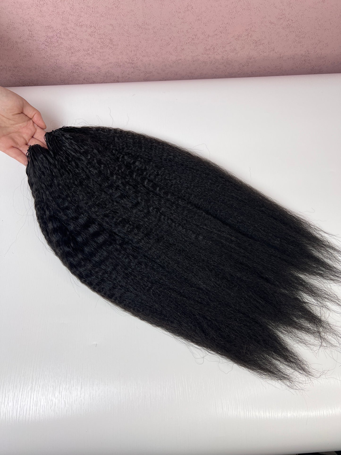 Premium kinky straight,BBP Collection 100% Human Hair Crochet (15A Grade) Crafted from high-quality double drawn human hair,this crochet hair is soft, easy use,durable, reusable.
