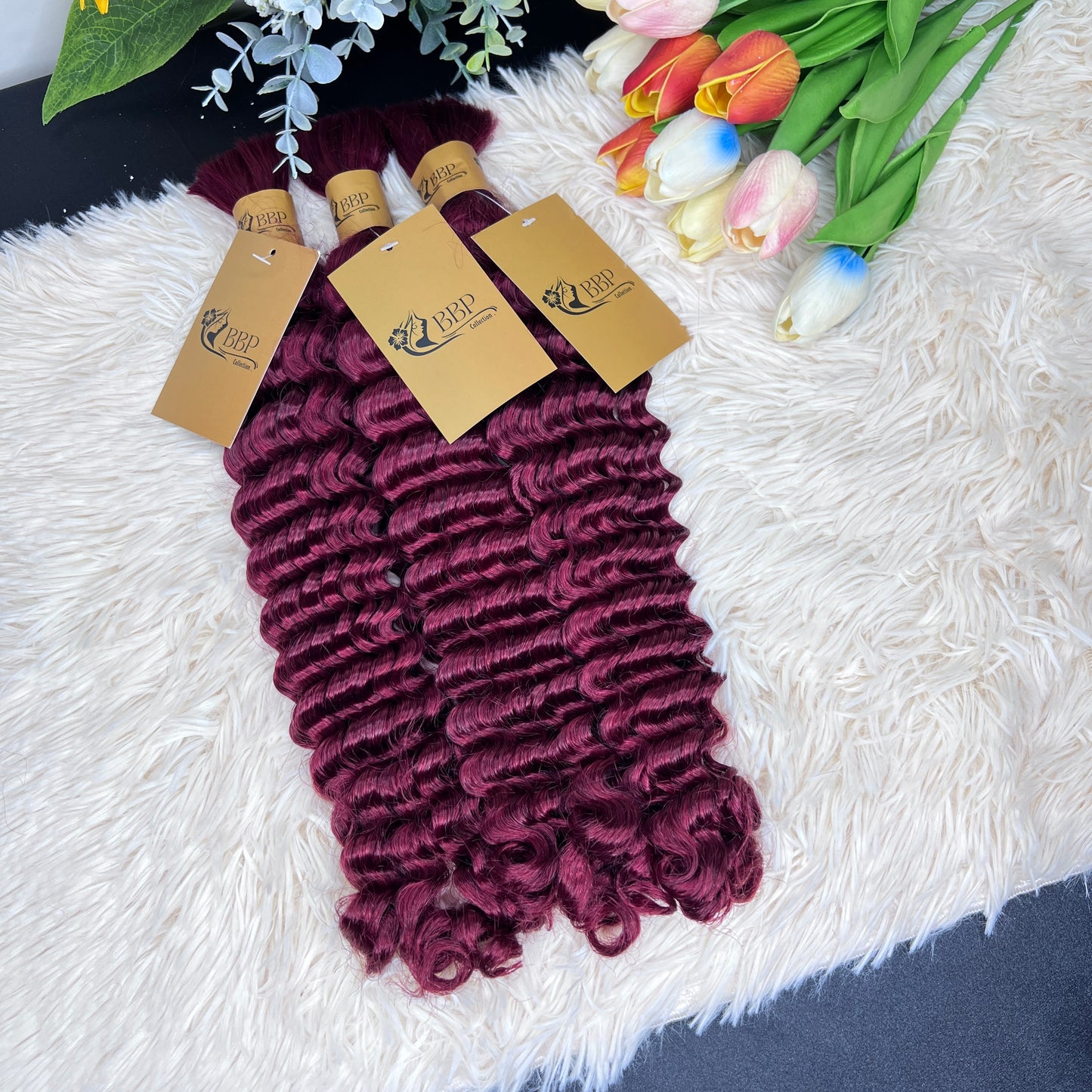 Burmese Loose deep wave 100% human hair bulk.