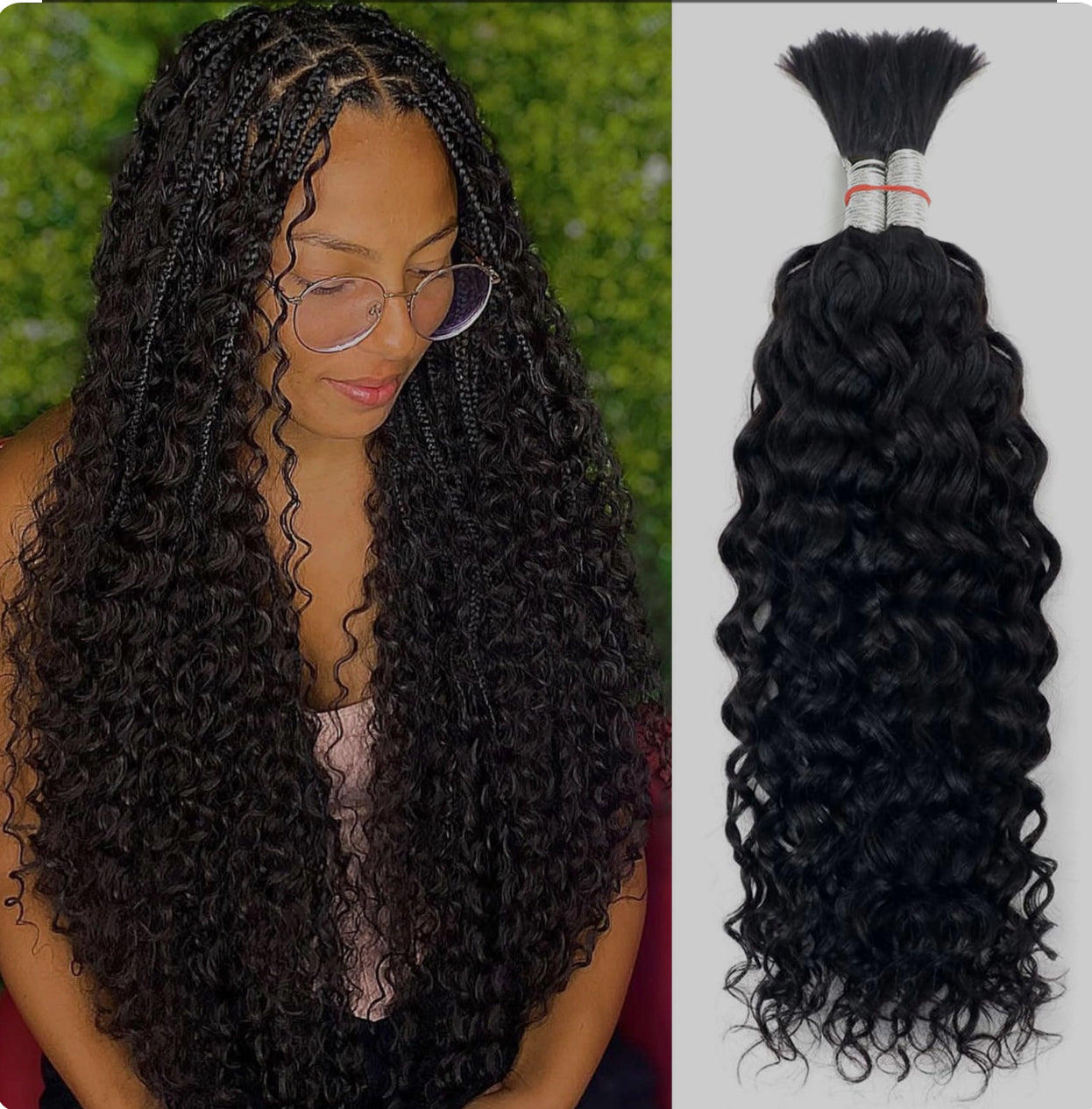 Water wave 100% human hair bulk