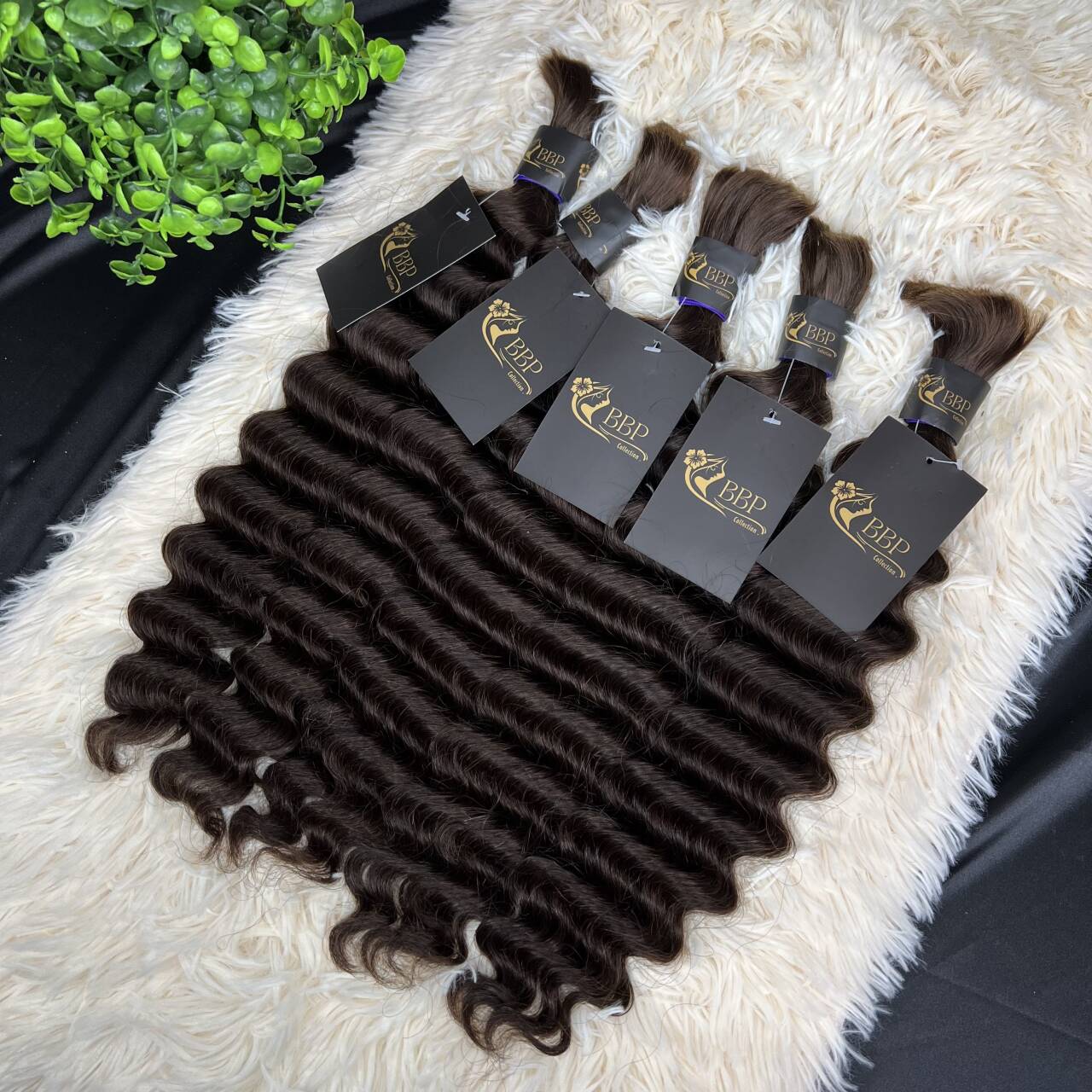 Loose deep wave 100% human hair bulk.