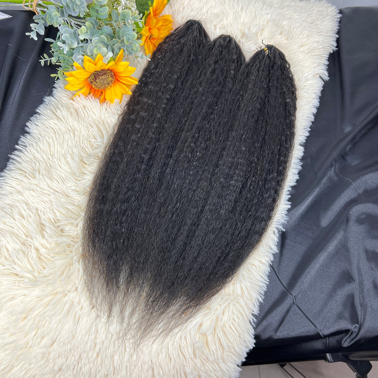 Premium kinky straight,BBP Collection 100% Human Hair Crochet (15A Grade) Crafted from high-quality double drawn human hair,this crochet hair is soft, easy use,durable, reusable.