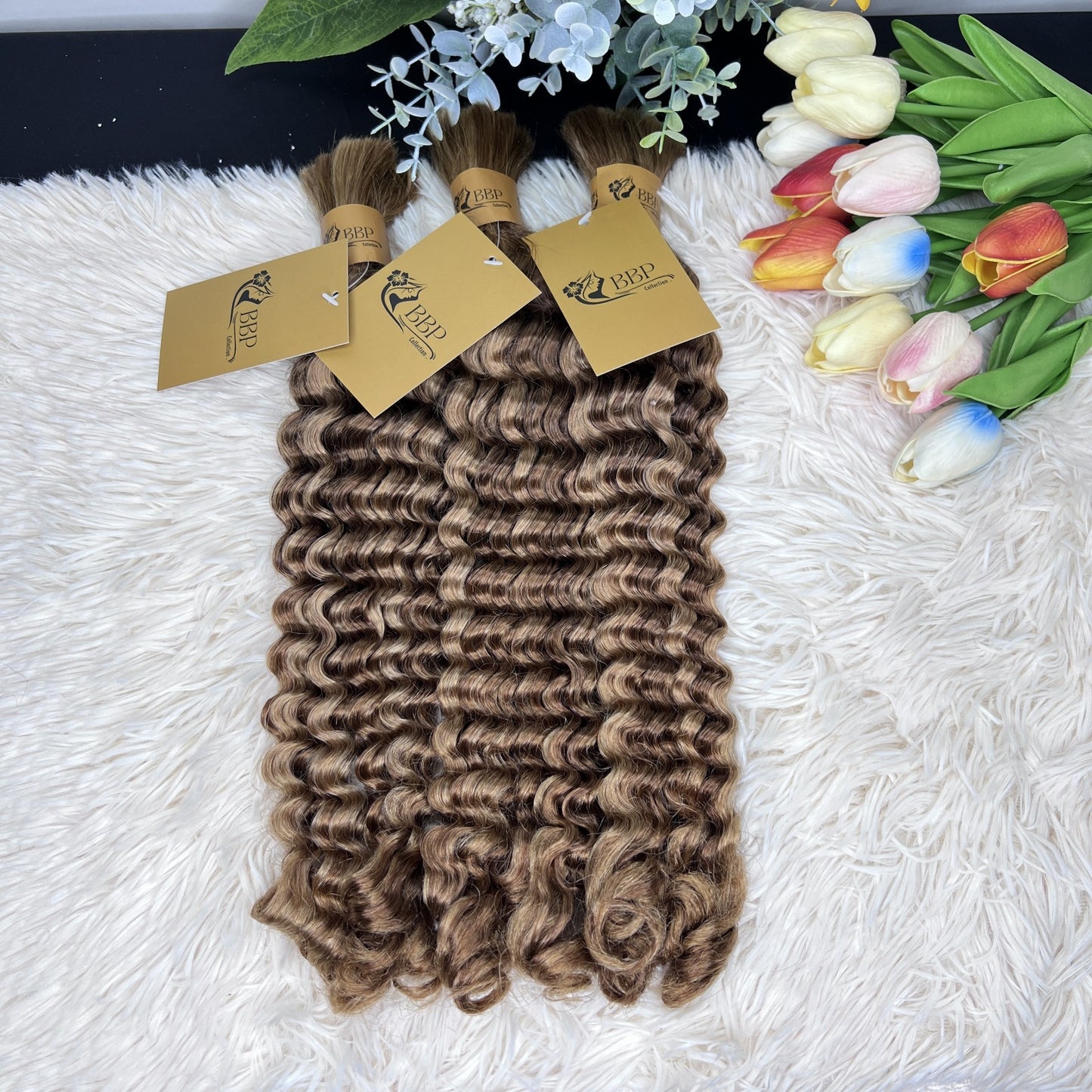 Burmese Loose deep wave 100% human hair bulk.