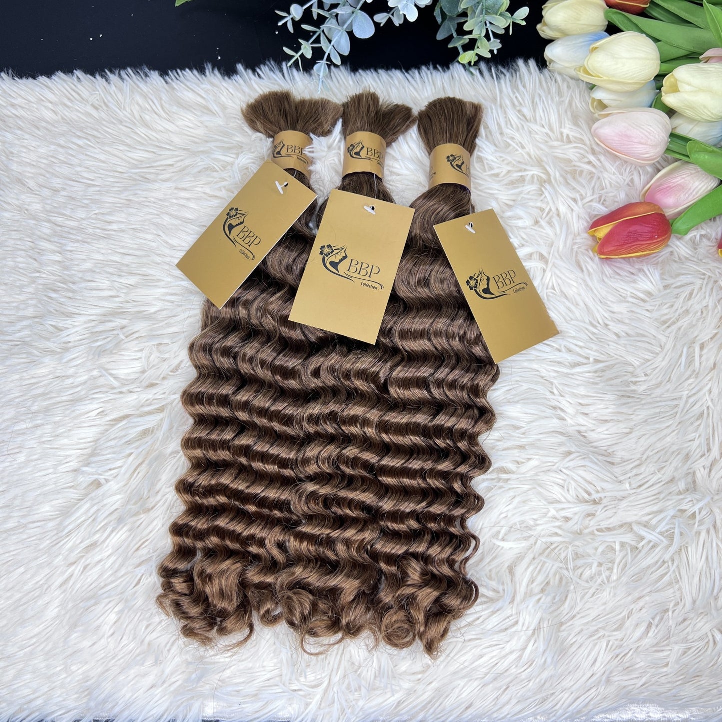 Burmese Loose deep wave 100% human hair bulk.