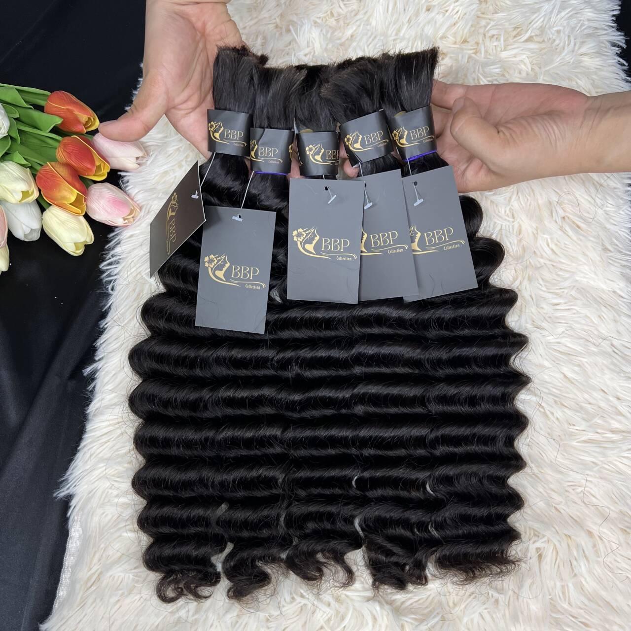 Deep wave 100% human hair bulk