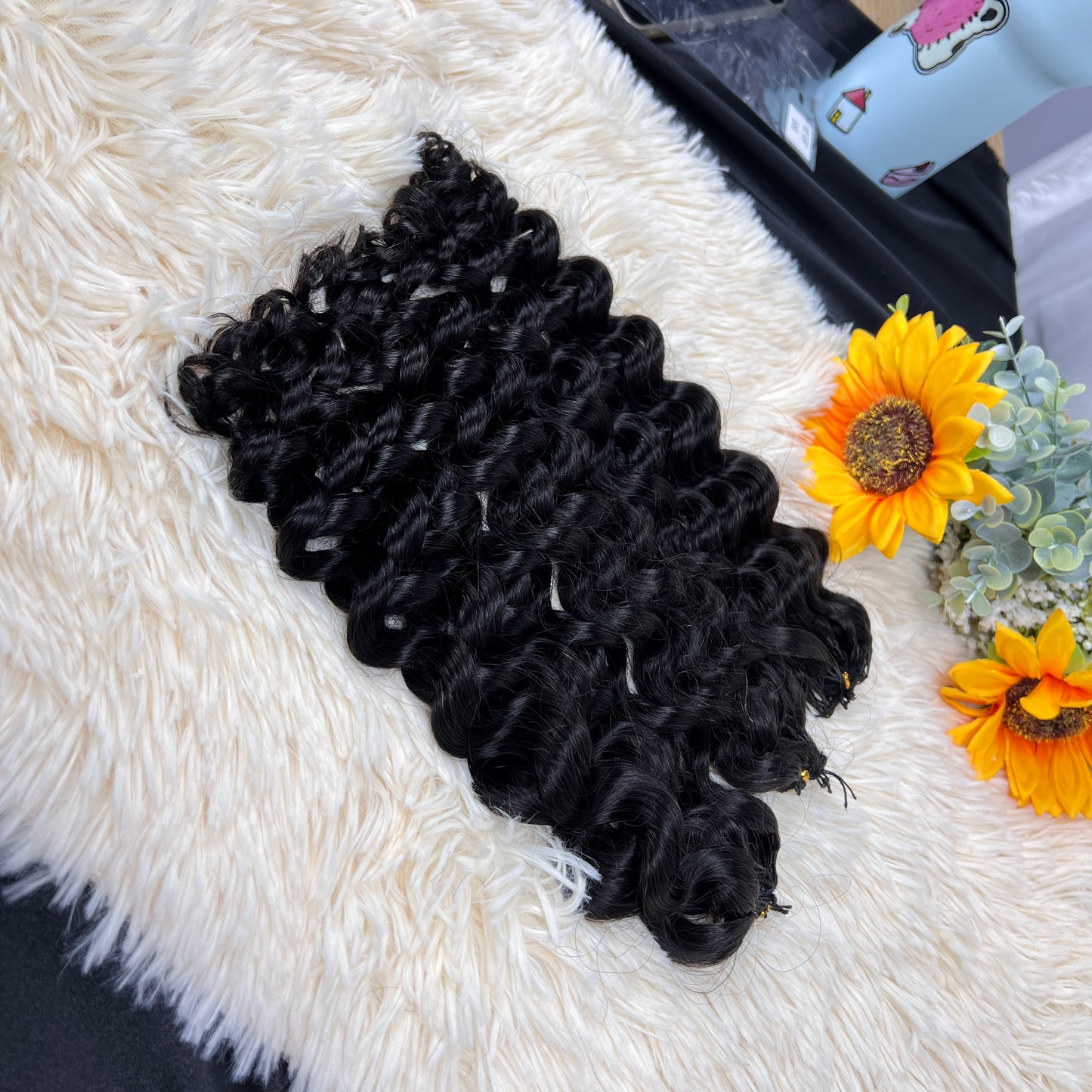 Premium loose Italian curl BBP Collection 100% Human Hair Crochet (15A Grade) Crafted from high-quality double drawn human hair,this crochet hair is soft, easy use,durable, reusable.