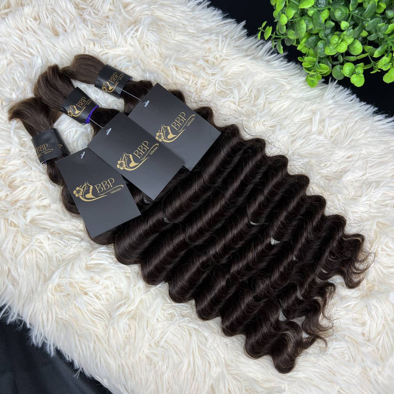 Loose deep wave 100% human hair bulk.