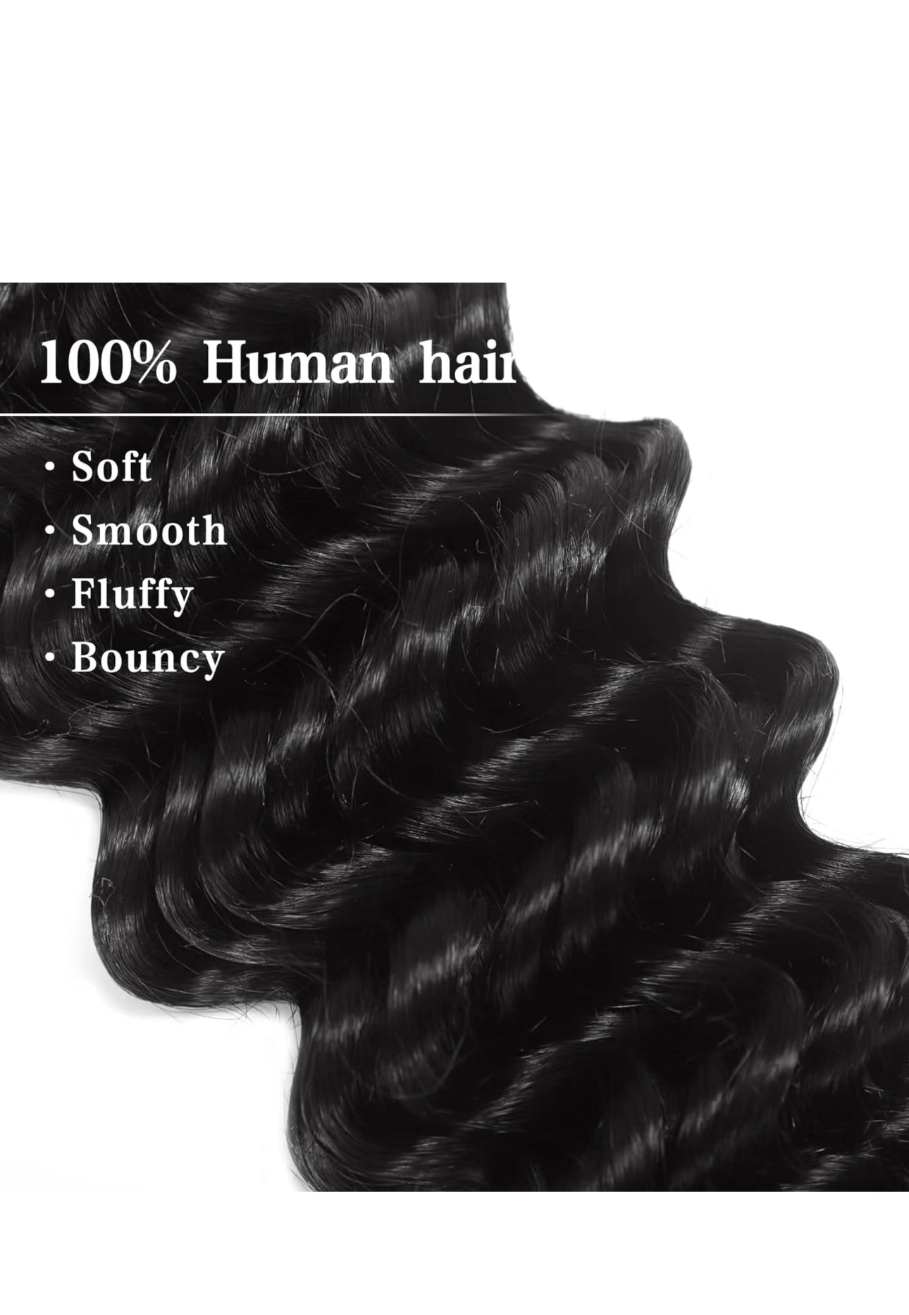 Loose deep wave 100% human hair bulk.