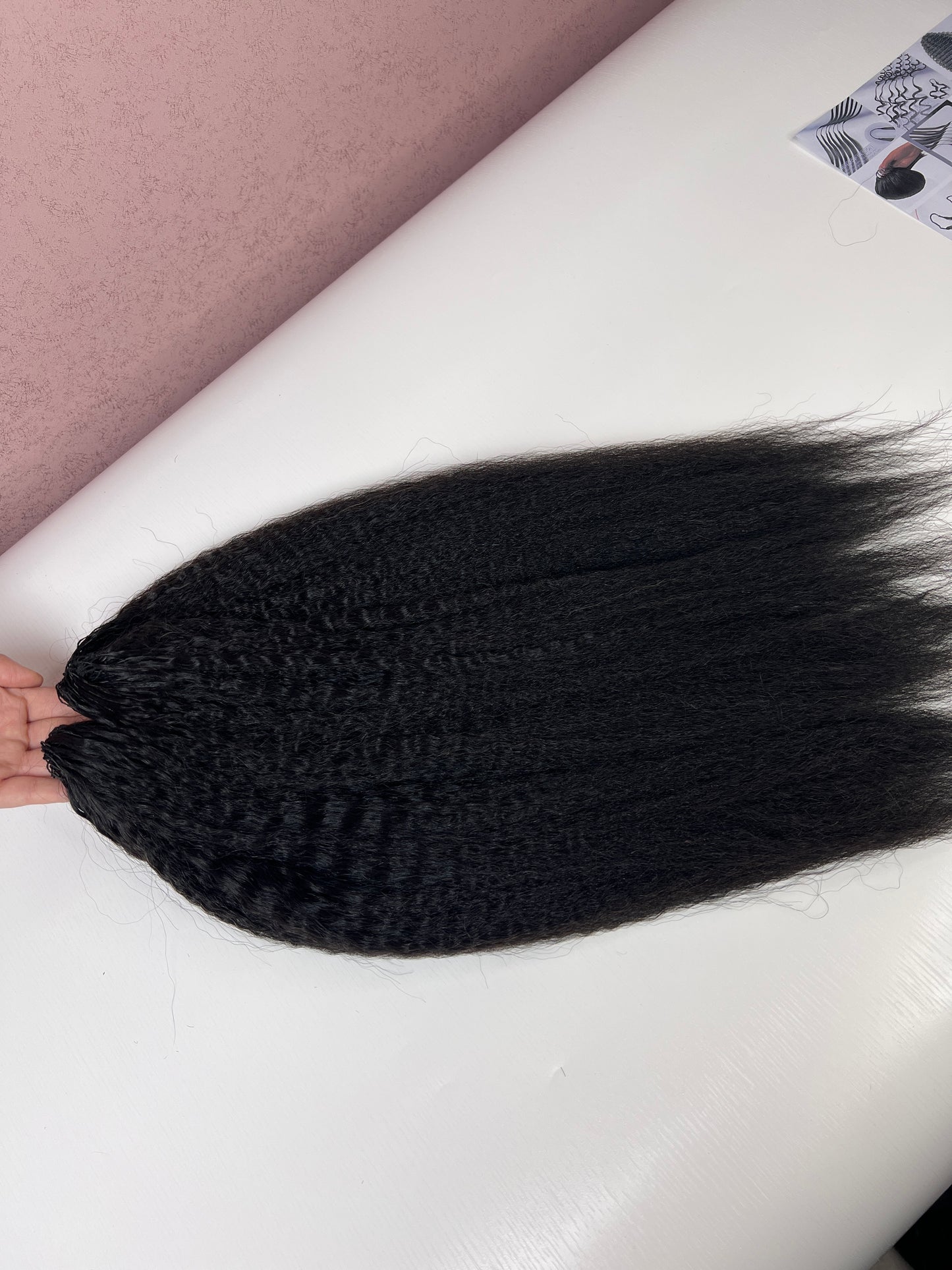 Premium kinky straight,BBP Collection 100% Human Hair Crochet (15A Grade) Crafted from high-quality double drawn human hair,this crochet hair is soft, easy use,durable, reusable.