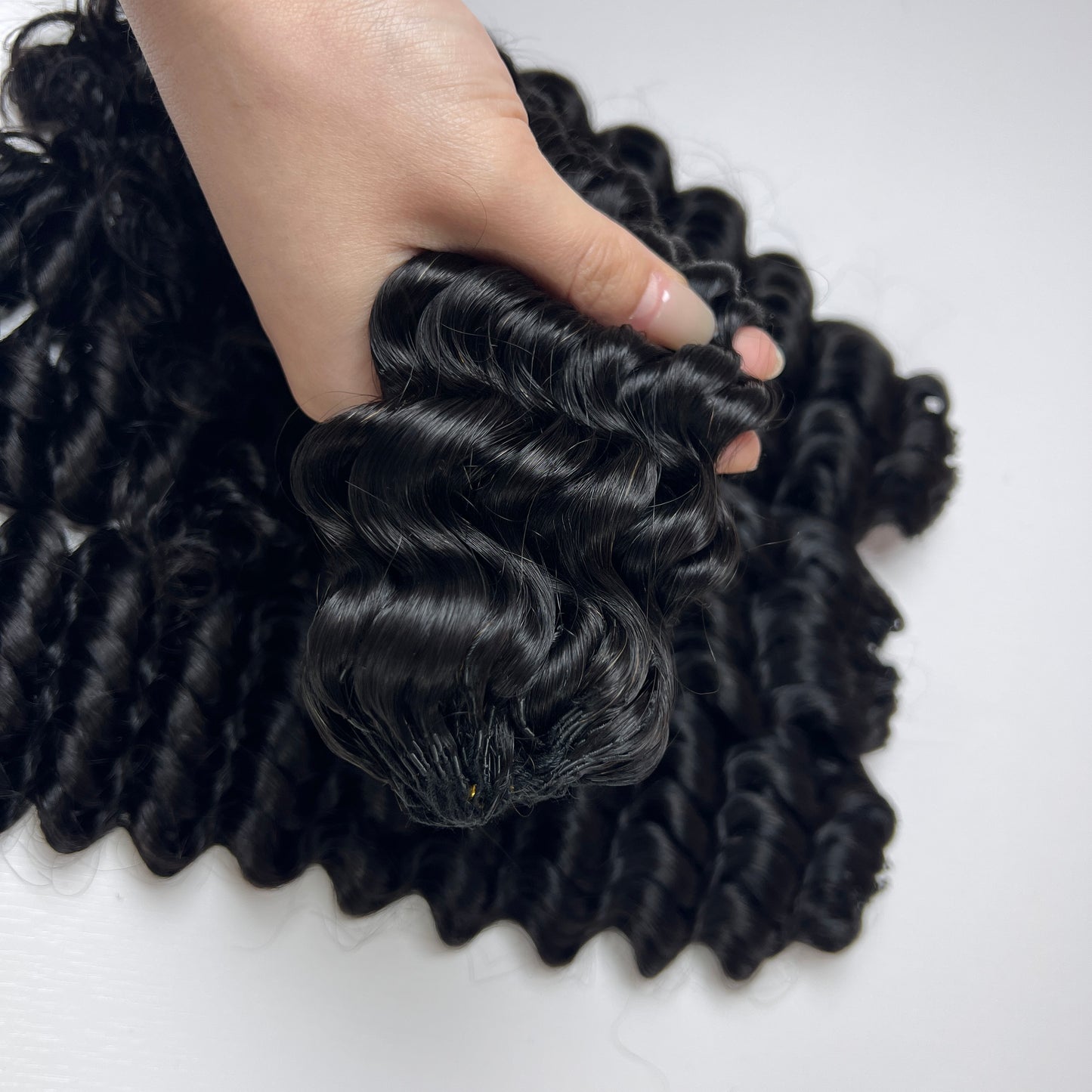 Premium loose Italian curl BBP Collection 100% Human Hair Crochet (15A Grade) Crafted from high-quality double drawn human hair,this crochet hair is soft, easy use,durable, reusable.