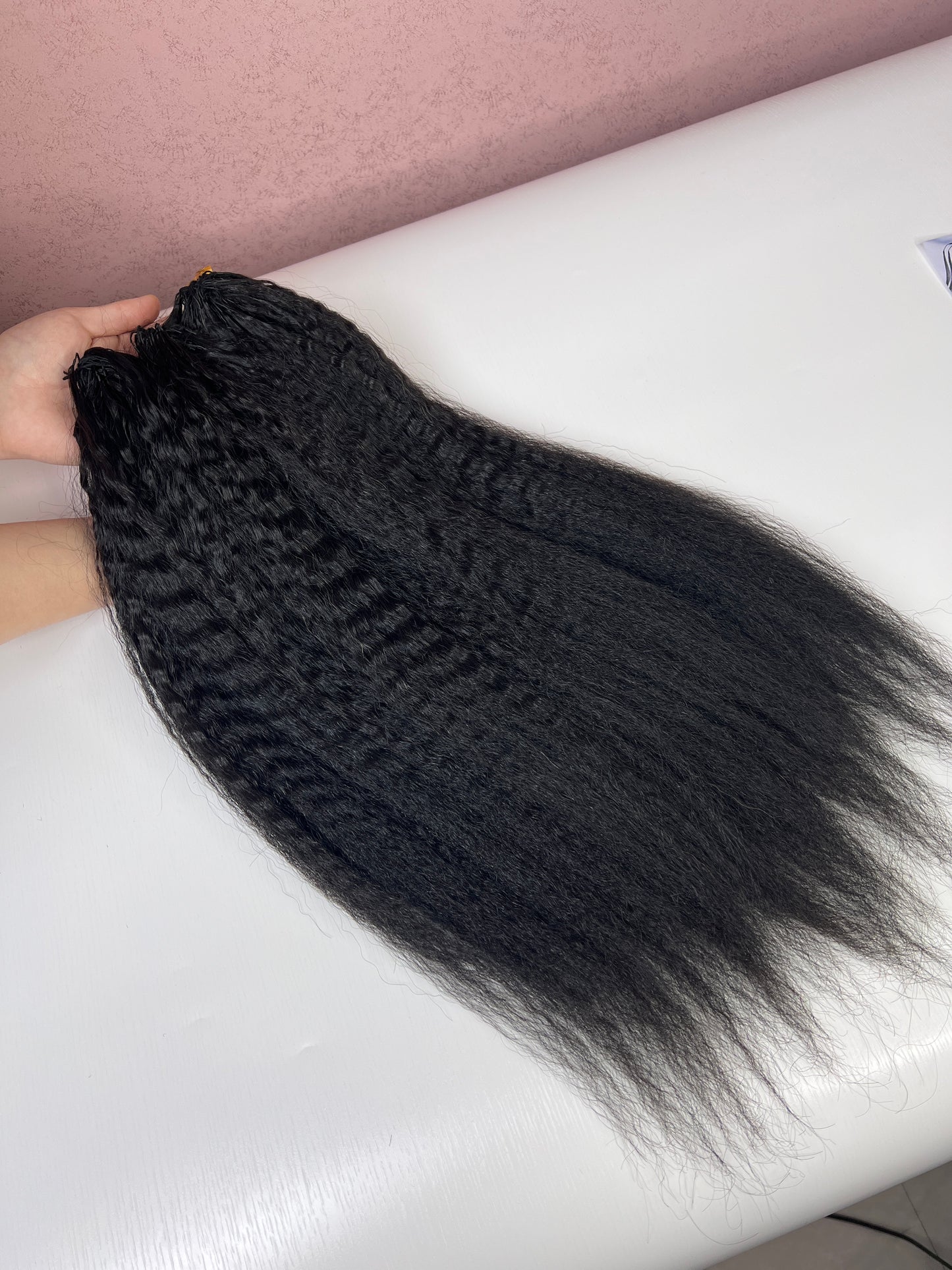 Premium kinky straight,BBP Collection 100% Human Hair Crochet (15A Grade) Crafted from high-quality double drawn human hair,this crochet hair is soft, easy use,durable, reusable.