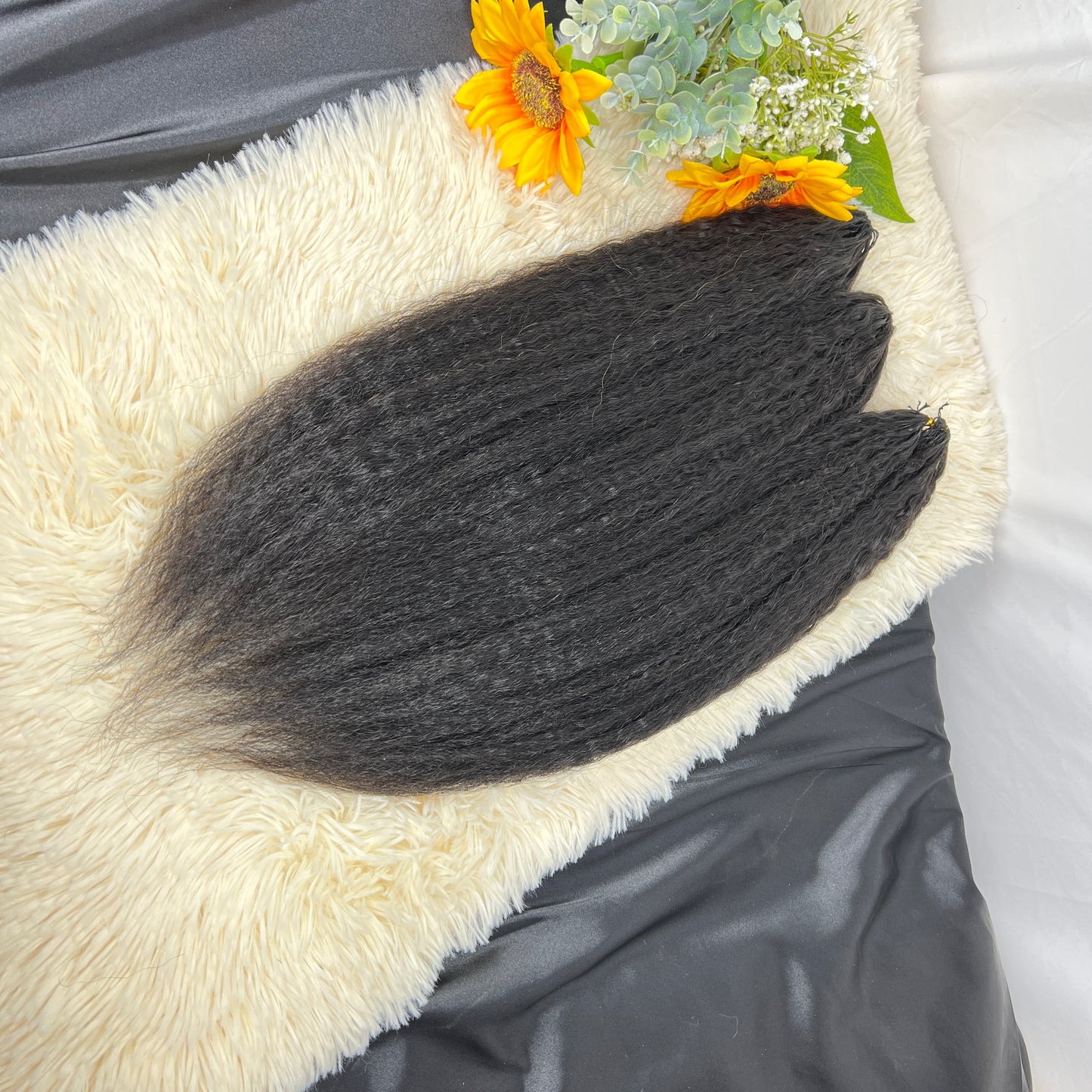 Premium kinky straight,BBP Collection 100% Human Hair Crochet (15A Grade) Crafted from high-quality double drawn human hair,this crochet hair is soft, easy use,durable, reusable.