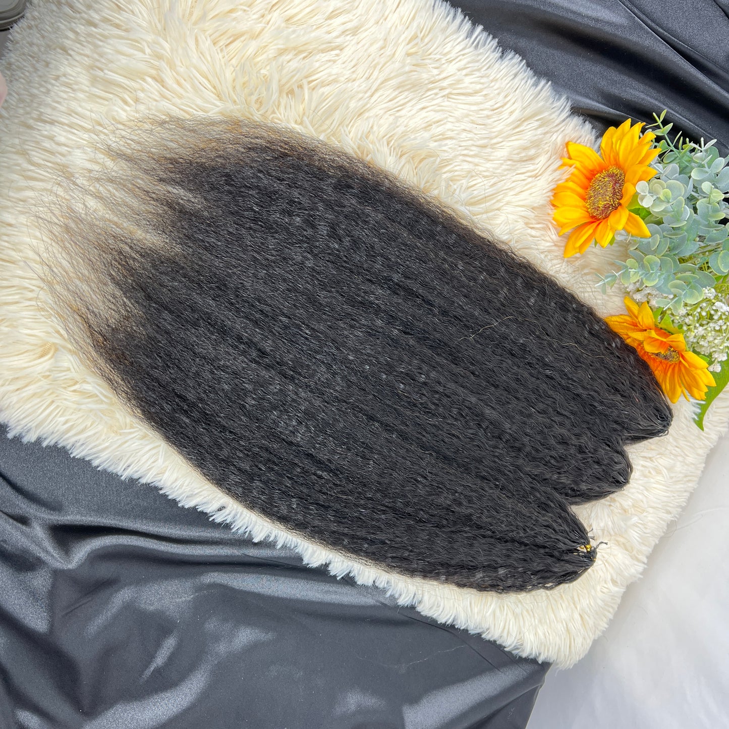 Premium kinky straight,BBP Collection 100% Human Hair Crochet (15A Grade) Crafted from high-quality double drawn human hair,this crochet hair is soft, easy use,durable, reusable.