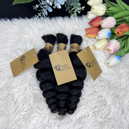 Spiral curl 100% human hair bulk