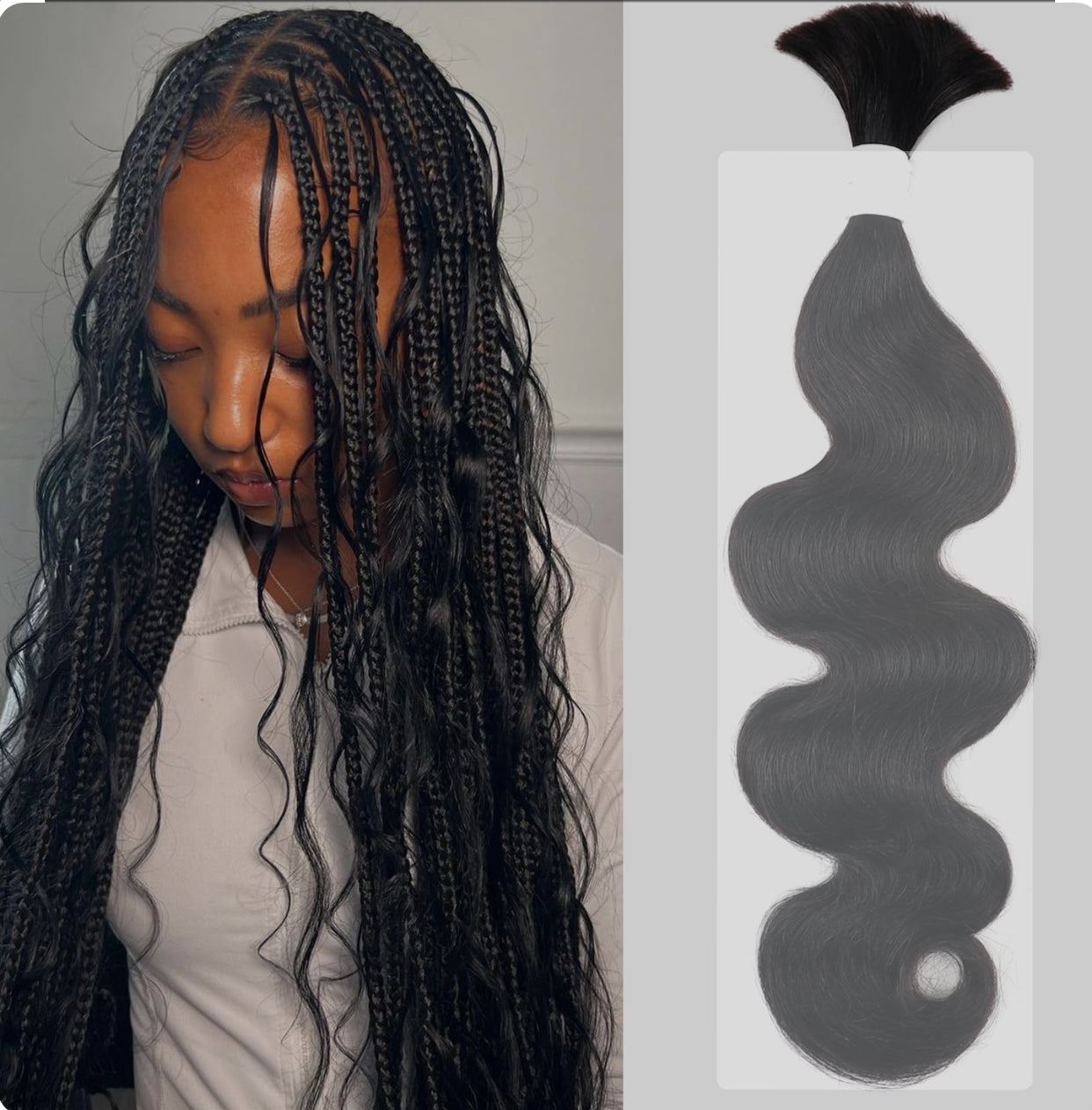 Body wave 100% human hair bulk