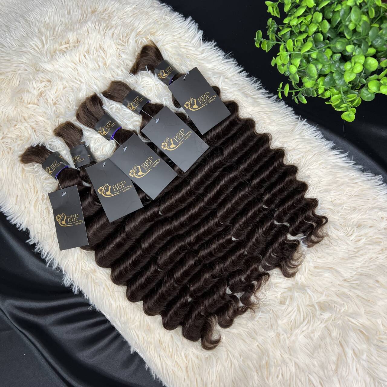 Loose deep wave 100% human hair bulk.