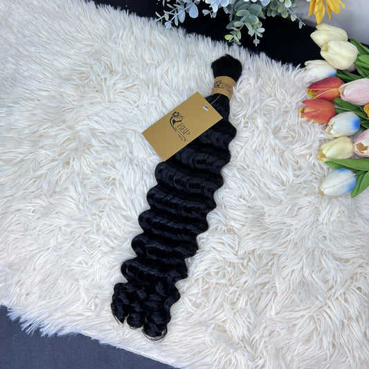 Burmese Loose deep wave 100% human hair bulk.